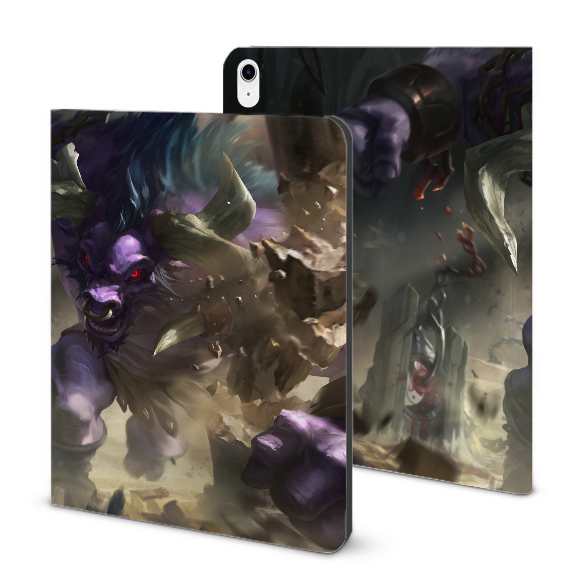 （画像用） リーグ・オブ・レジェンド League of Legends LOL IPad ケース ブック型 PUレザー TPU 耐衝撃 軽量 薄型 ペン収納なし 全面保護 IPad 各モデル対応